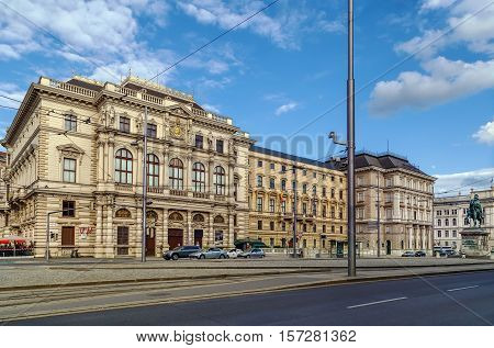 Schwarzenbergplatz (Schwarzenberg square) with Schwarzenberg Monument Vienna Austria