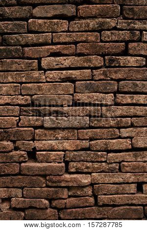 The texture of old brick ancient wall