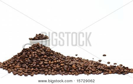 Espressotasse Kaffee Berg begraben