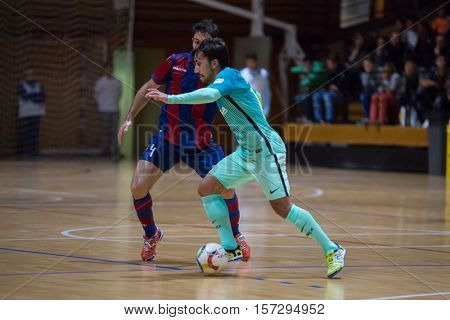 VALENCIA, SPAIN - NOVEMBER 8th: Joselito with ball during Spanish King Cup match between Levante UD FS and FC Barcelona at Cabanyal Stadium on November 8, 2016 in Valencia, Spain