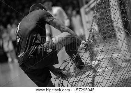 VALENCIA, SPAIN - NOVEMBER 8th: Cecilio during Spanish King Cup match between Levante UD FS and FC Barcelona at Cabanyal Stadium on November 8, 2016 in Valencia, Spain