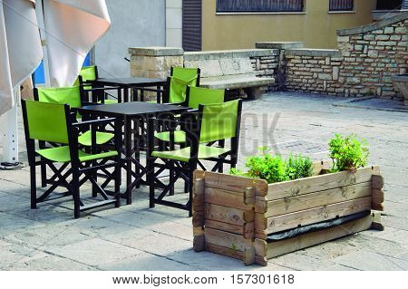 Terrace. Nice place to chat with friends.