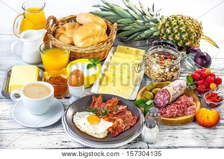 Prfect start of day with tasty breakfast