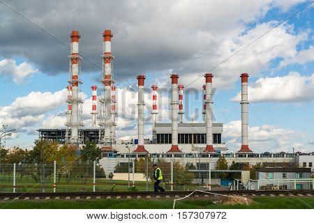 Moscow, Russia-October 01.2016. Thermal Power International and the district heating station Krasnaya Presnya