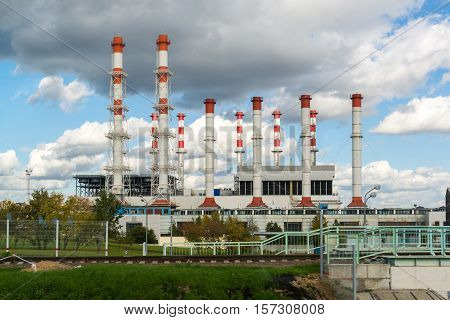 Moscow, Russia-October 01.2016. Thermal Power International and the district heating station Krasnaya Presnya