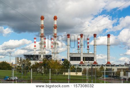 Moscow, Russia-October 01.2016. Thermal Power International and the district heating station Krasnaya Presnya