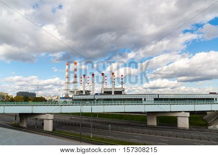Moscow, Russia-October 01.2016. Thermal Power International and the district heating station Krasnaya Presnya