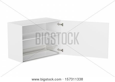 Kitchen Wall Cabinet Isolated On White Background. Include Clipping Path.