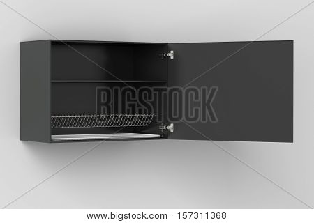 Kitchen Wall Cabinet Isolated On White Background. Include Clipping Path.