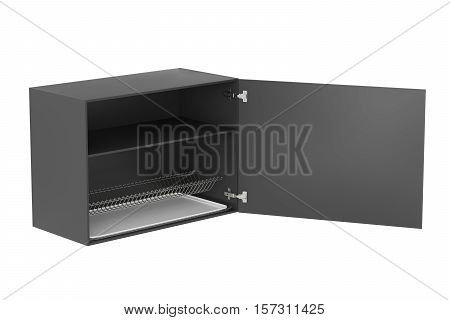 Kitchen Wall Cabinet Isolated On White Background. Include Clipping Path.
