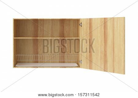 Kitchen Wall Cabinet Isolated On White Background. Include Clipping Path.