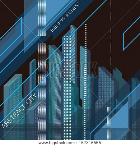 modern high-tec business background with architectural elements