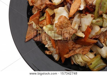 Chinese Food. Hot Pork With Vegetables