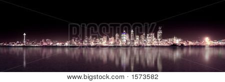 Seattle lilla Night Panorama