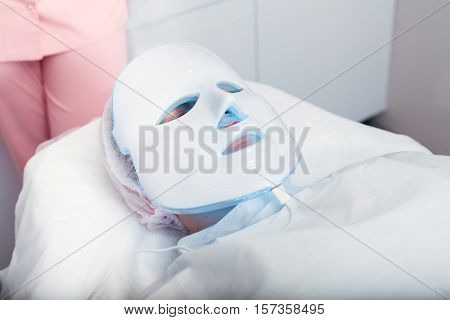 Light therapy of face skin