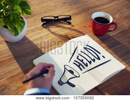 Hello Great Accost Greeting Salute Welcome Concept