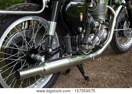 BSA Gold Star, Photographed at Coleford Carnival of transport, England. 13th April 2009 (offside rear quarter)