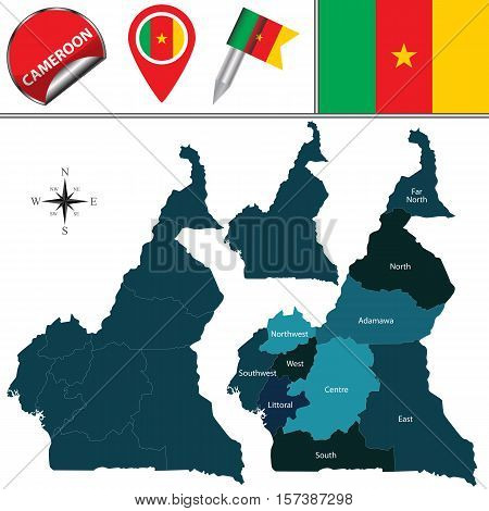 Map Of Cameroon With Named Regions