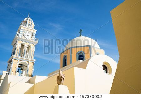 Greece Santorini island Fira the Catholic cathedral church of St. John the Baptist