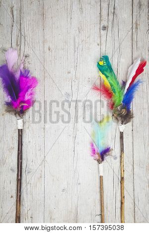 Colorful Feathers Background