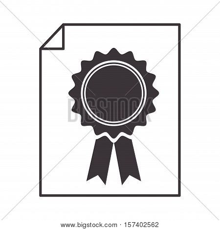 silhouette document paper page with stam vector illustration
