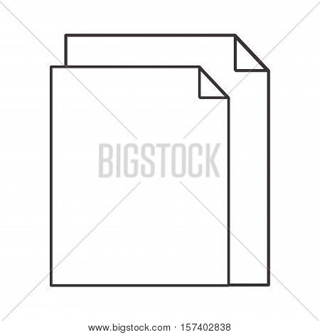 silhouette pair of sheet with corner bend vector illustration