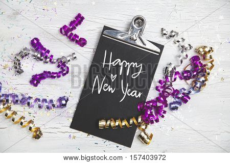 New Years Eve Background With White Card
