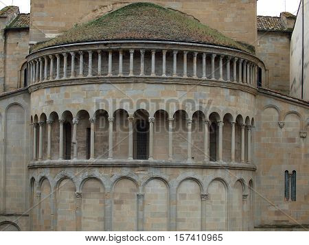 Arezzo - Romanesque Apse of Santa Maria della Pieve in Piazza Grande Tuscany Italy