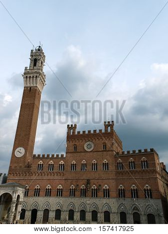 Siena - Palazzo Pubblico and Torre del Mangia.
