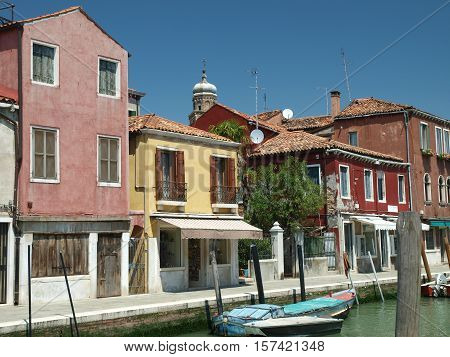 VENICE, ITALY - MAY 23, 2010: Fondamenta dei Vetral on Murano Island. Italy