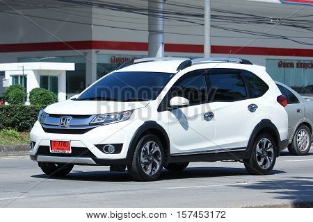 CHIANG MAI THAILAND - OCTOBER 27 2016: Private New suv car Honda BRV. On road no.1001 8 km from Chiangmai Business Area.