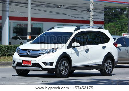 CHIANG MAI THAILAND - OCTOBER 27 2016: Private New suv car Honda BRV. On road no.1001 8 km from Chiangmai Business Area.