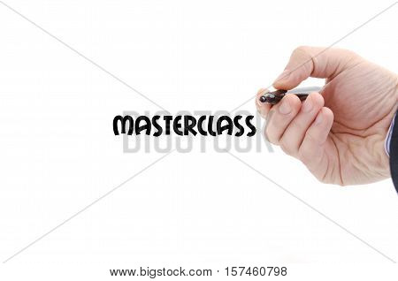 Masterclass text concept isolated over white background