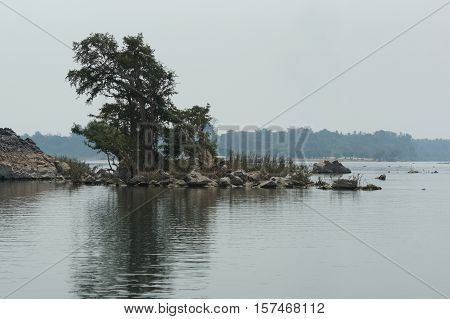 Landscape of Don Khone Island, Laos, Asia