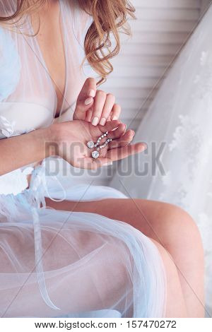 Fashion Studio Photo Of Gorgeous Woman With Dark Hair