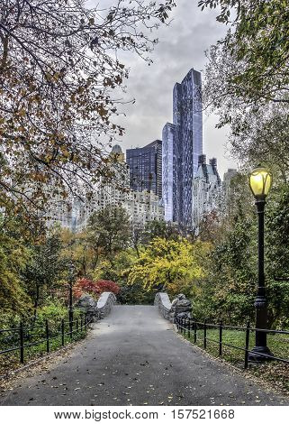 Gapstow Bridge is one of the icons of Central Park Manhattan in New York City