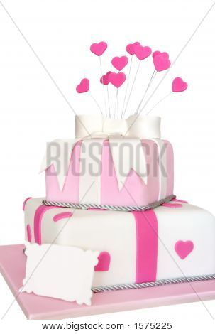 Rosa Herzen Kuchen