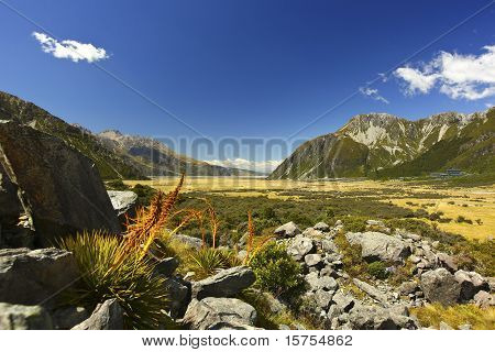 Nový Zéland Hooker Valley View