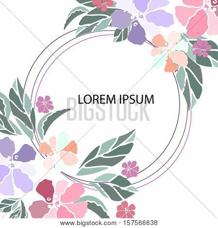 vector frame with flowers, which can be used in invitations, postcards and flyers