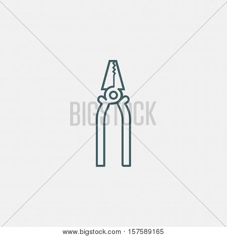 pliers icon vector isolated on white background