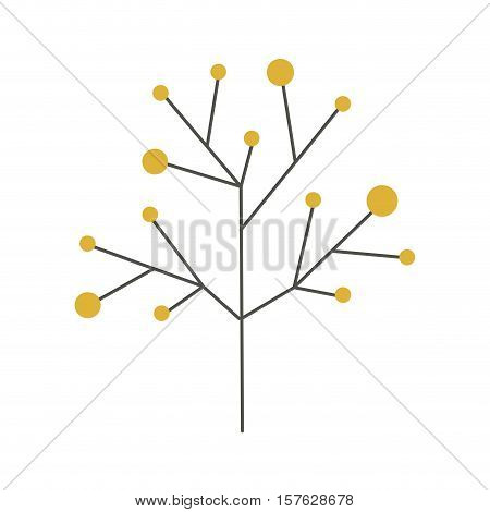 ramifications tree with stem and branches, vector illustration