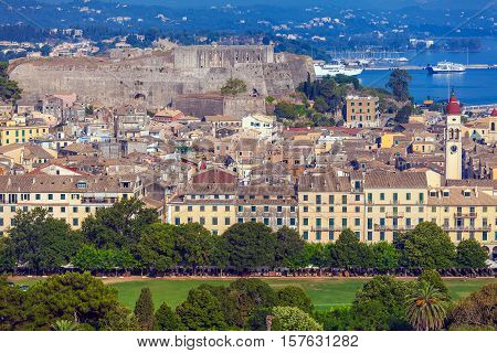 Aerial View From Old Fortress On The City, Corfu