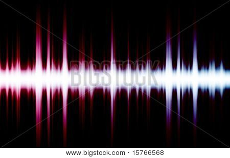 Égaliseur sonore rythme musique bat en différentes couleurs