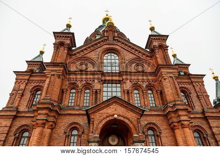 Uspenskin Cathedral In Helsinki Autumn View