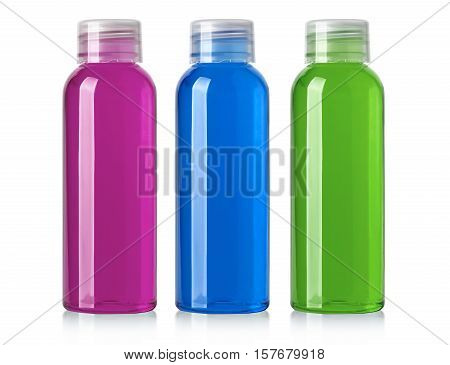 Shampoo bottle on a white background with clipping path