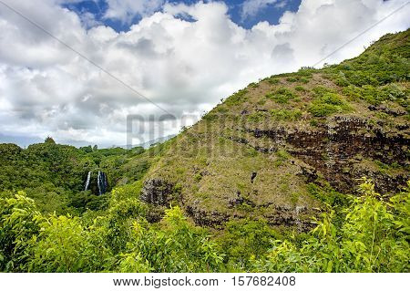 Cliffs and waterfalls deep in the jungle