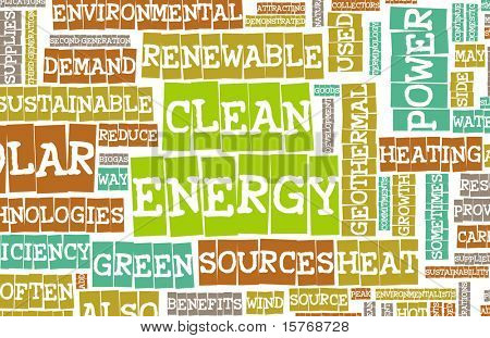 Clean Energy Concept educazione come un astratto arte