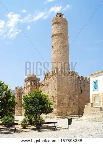 Tower in Ribat (fortress) in the town of Sousse. Tunisia