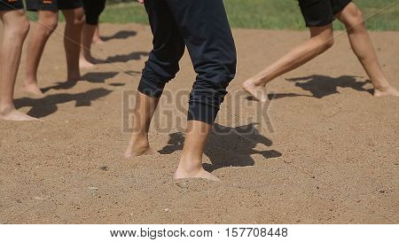 Volleyball feet, Sand, sun, summer, people, man