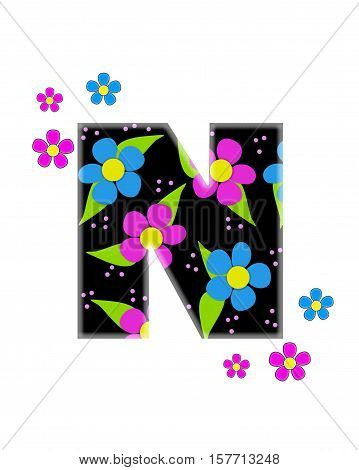 Alphabet Flower Topia N